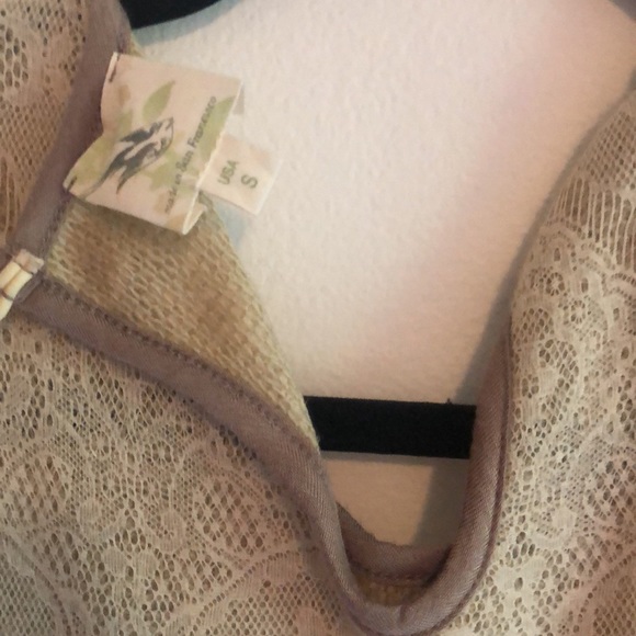 small anthropologie cream and tan tulle dress - Picture 3 of 3